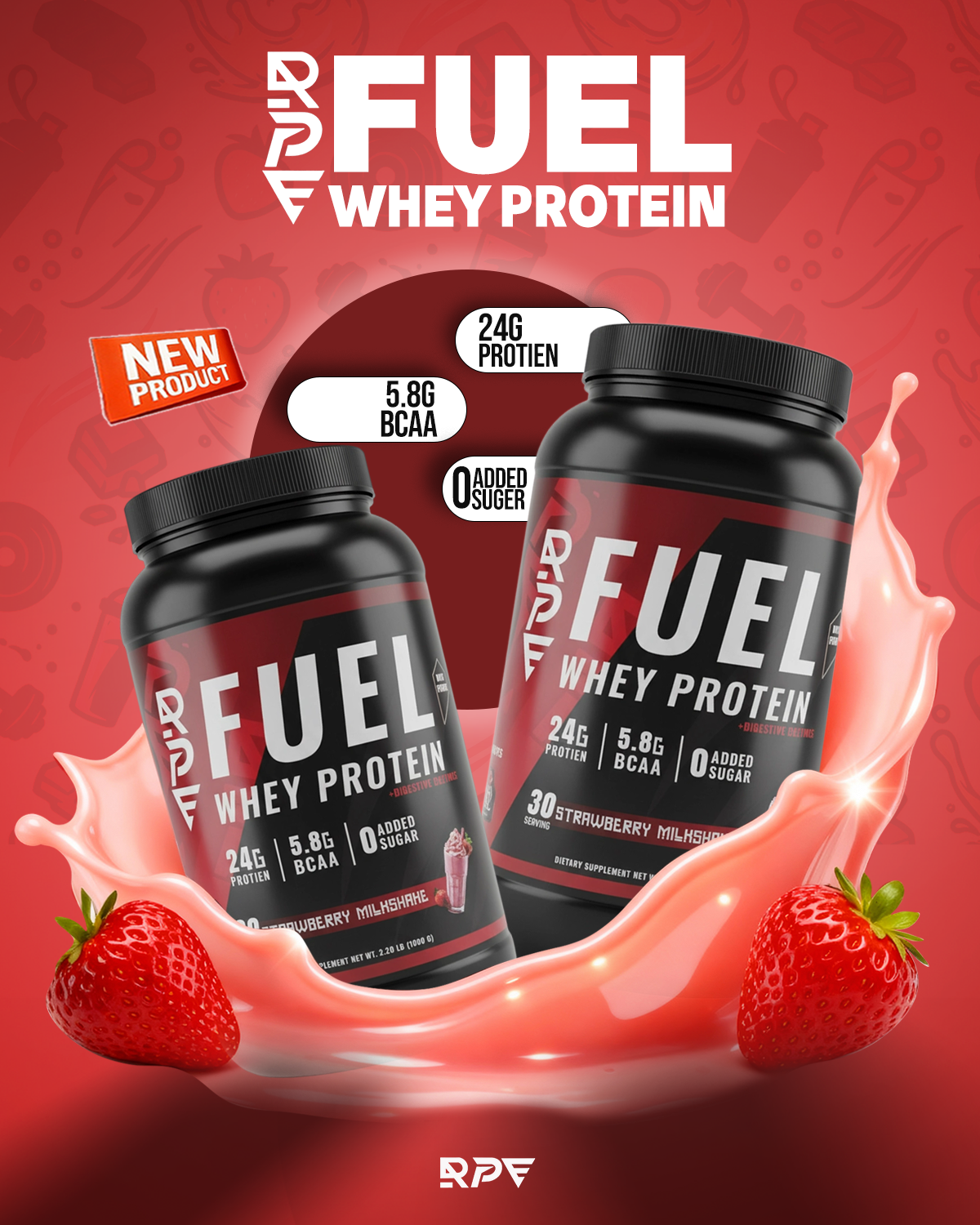 FUEL WHEY PROTEIN - STRAWBERRY